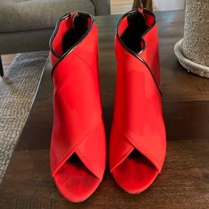 Aldo Red/Orange block heels